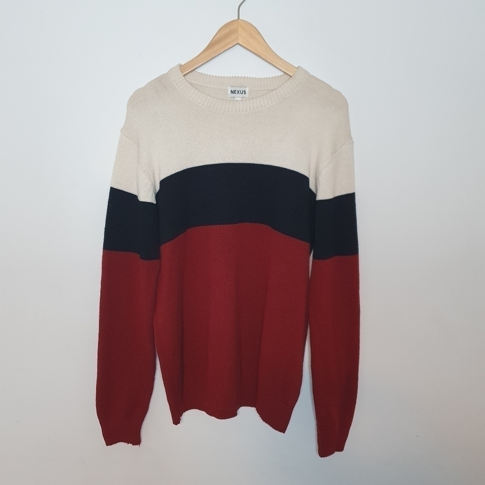 Nexus Colorblock Pull Over Sweater Size L